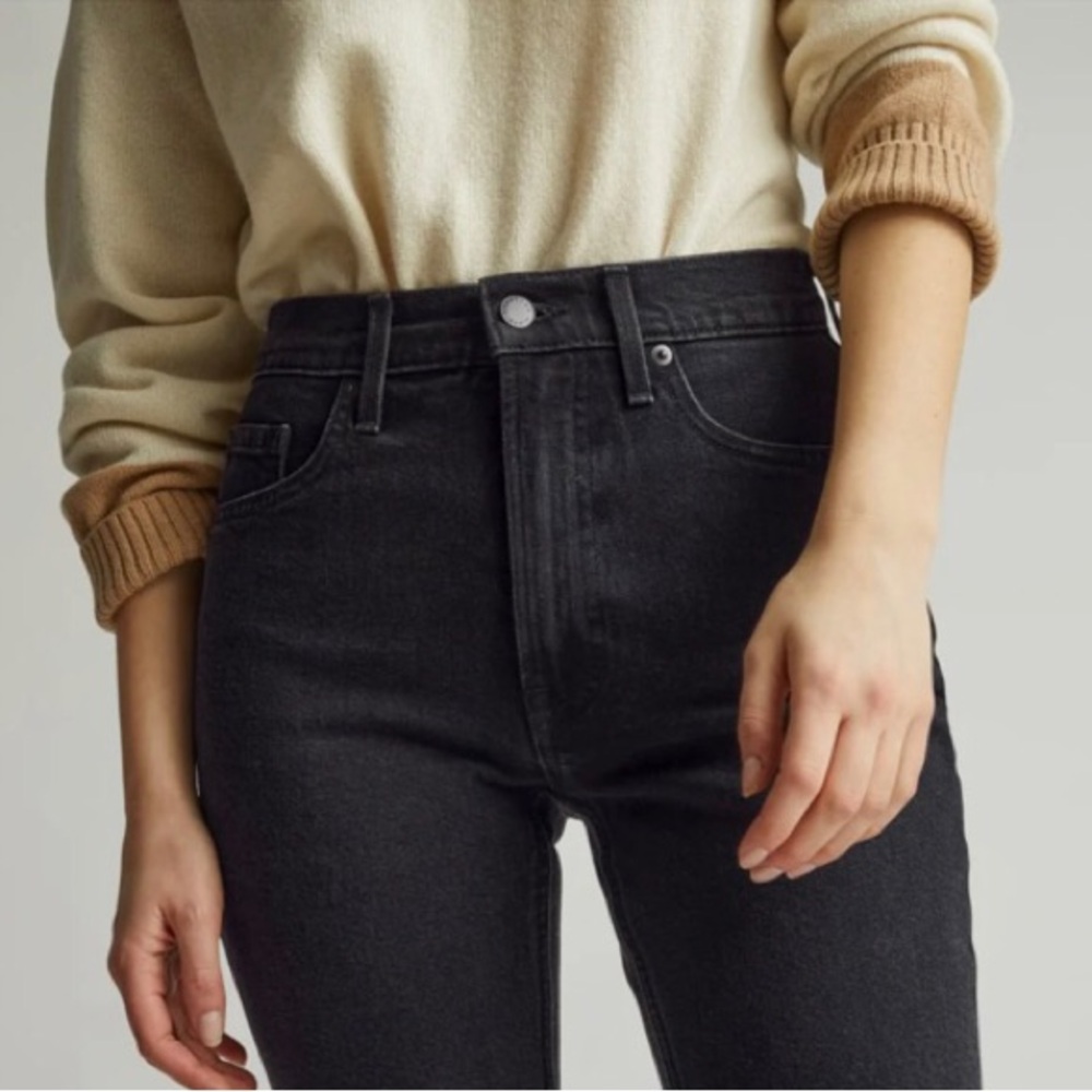 EVERLANE Black Original Cheeky Jeans. Size 28. Organic Cotton with stretch